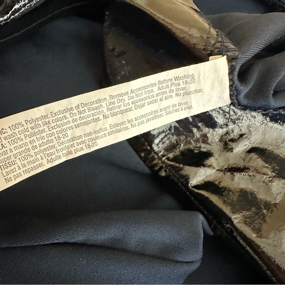 Police Costume Dress Stretch Pleated Skirt Navy Black Plus Size 18/20 - Picture 13 of 14